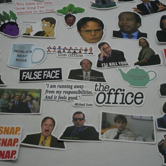 46 The Office Stickers Michael Dwight Jim Stanley Kevin Vinyl Laptop Bottle - Picture 7 of 14